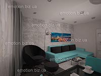 бирюзовый диван в гостиной
