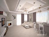 классическая гостиная с камином