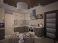 коричневый глянцевый натяжной потолок