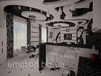 белый пол и черный потолок