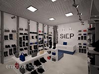 интерьер магазина обуви