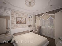 бежево-кофейный интерьер спальни