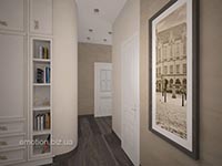 встроенный книжный шкаф в интерьере
