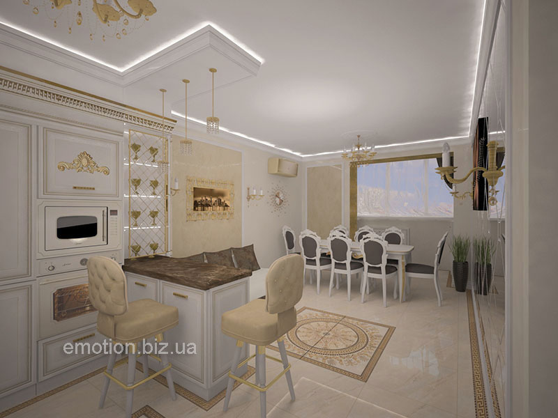классический интерьер кухни