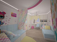 интерьер детской для близняшек и их сестрички