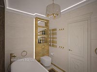 золотая мозаика в ванной