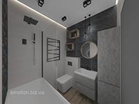 интерьер ванной в стиле лофт